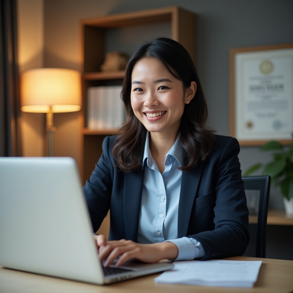 Vaultora operations team member at a professional desk ready to assist customers